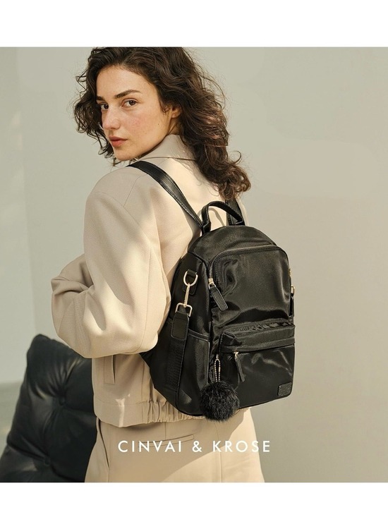cinvai & rose Handbags - Cinvai Krose Black Convertible Backpack Travel School Tote Bag